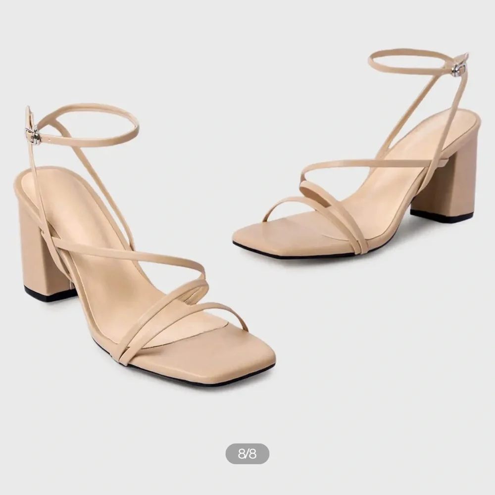 Azazie-ANKLE STRAP BLOCK HEEL SANDALS - Picture 3 of 9